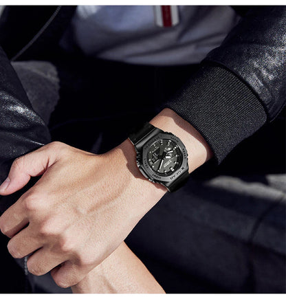 X-GEAR Digital Sports Electronic Unisex Watch Dual Display Full Function LED Alloy Large Time Steel Strap