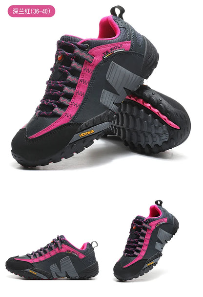 Outdoor couple hiking shoes, men's waterproof hiking shoes, leather tactical shoes, women's non slip outdoor shoes