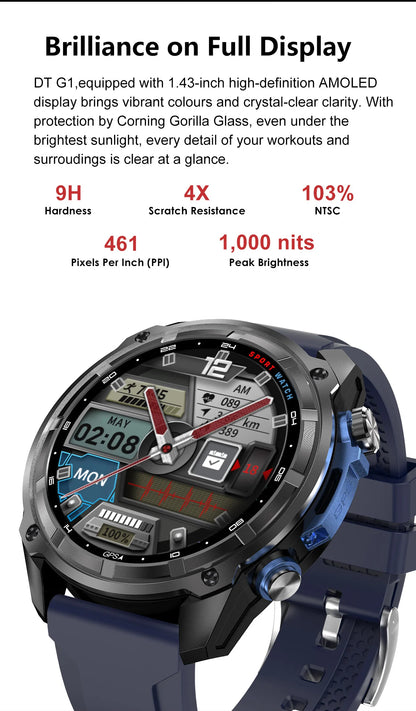 2026 Men GPS New Offline Map Smart Watch 10ATM Waterproof 4GB Route Navigation Clock 1000mAh Battery Outdoors Military Watches