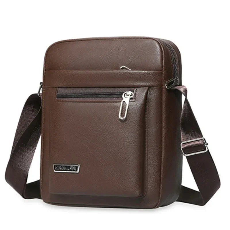 Men's Genuine Leather Crossbody Shoulder Bags High quality Tote Fashion Business Man Messenger Bag Leather Bags fanny pack