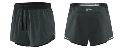 Men Running Shorts Gym Marathon Track Sports Shorts 2 In 1 Quick Dry Workout Training Gym Fitness Short Pants Summer Men Shorts