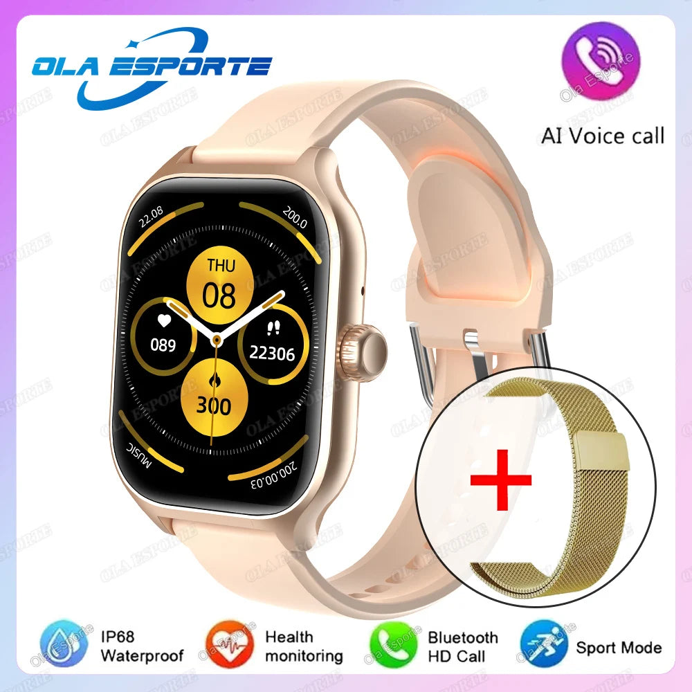 2026 New Smart Watch For Android IOS 2.01Inch Color Screen Bluetooth Call Blood Oxygen/Pressure Monitoring Smart Watch Women Men