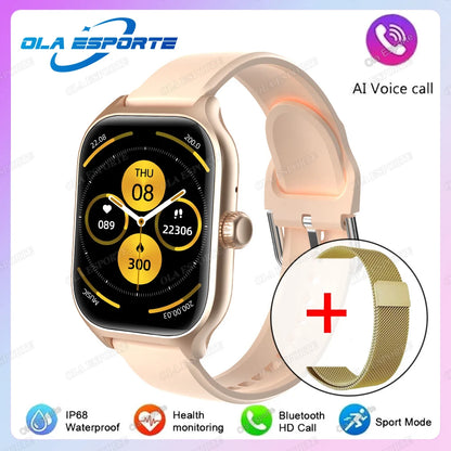 2026 New Smart Watch For Android IOS 2.01Inch Color Screen Bluetooth Call Blood Oxygen/Pressure Monitoring Smart Watch Women Men