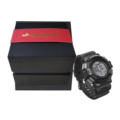 SUNROAD New 715A Sports Watch Altimeter Men's Digital Watches For Men Fishing Clock 3ATM Waterproof Present Reloj Hombre