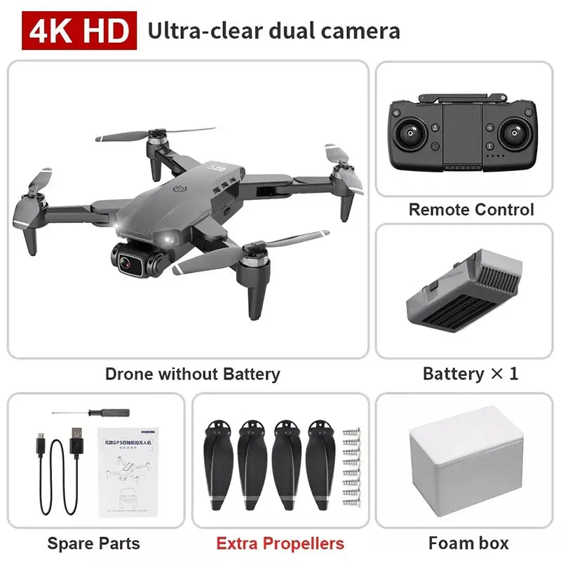Drone L900 Pro 4K Professional 5G GPS HD Dual Camera Photography Brushless Foldable RC Quadcopter 1.2KM Range Drones Toys