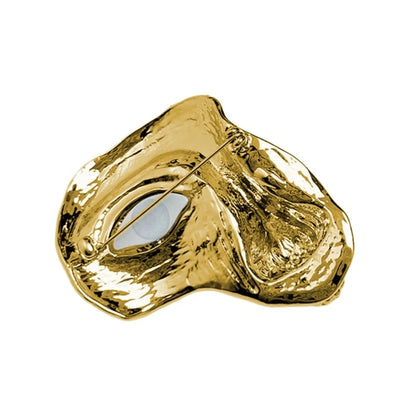 Vintage Half Face Brooch Lapel Pin Simple Sweater Brooches Orcs Mask Exaggerated Alloy Pin Jewelry for Women Man