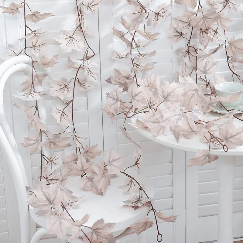 1pc simulation maple leaf vine, artificial leaves, autumn, Christmas, Halloween, harvest festival, Thanksgiving decoration