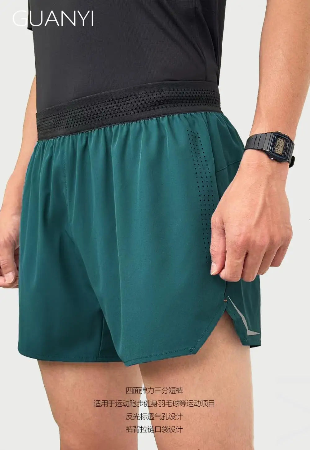 Men Running Shorts Gym Marathon Track Sports Shorts 2 In 1 Quick Dry Workout Training Gym Fitness Short Pants Summer Men Shorts