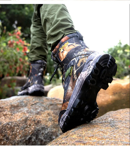 Men's Camouflage Tactical Boots Desert Waterproof Work Safety Shoes Mountaineering Shoes Ankle Boots Men's Outdoor Boots