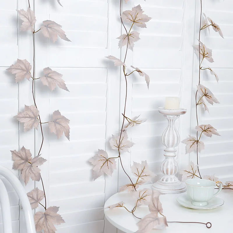 1pc simulation maple leaf vine, artificial leaves, autumn, Christmas, Halloween, harvest festival, Thanksgiving decoration