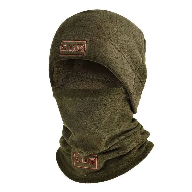 Tactical Fleece Hat&amp;Scarf Set Thermal Head Cover Winter Warm Balaclava Face Mask Sports Cycling Bonnet Neck Protector