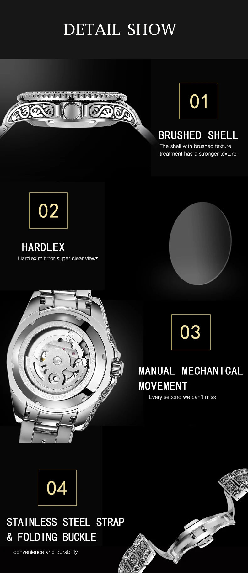 Forsining Luxury Transparent Skeleton Automatic Mechanical Wristwatch Stainless Steel Moonphase Watch Mens Clock reloj hombre