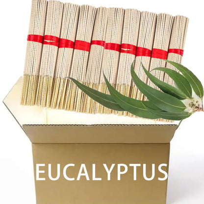 High-quality natural bamboo and eucalyptus incense sticks - Long-lasting fresh mint fragrance, home yoga meditation, holiday decoration (Christmas, Halloween, Thanksgiving) - Air purification and relaxation aroma.