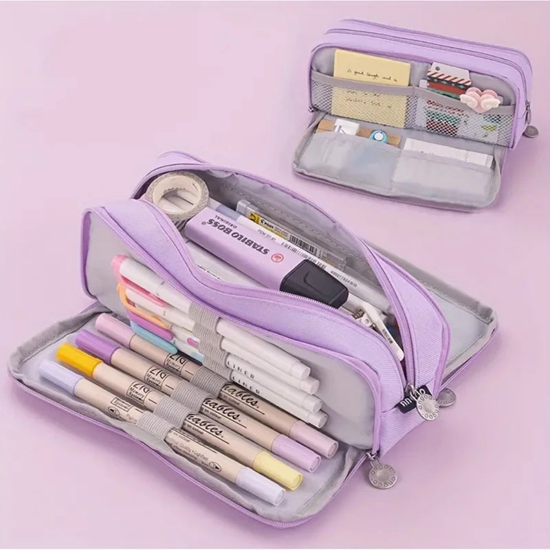 Large Capacity Pencil Case Kawaii Cute Pencil Cases Student Pen Case Big School Supplies Stationery Pencil Bags Box Pencil Pouch
