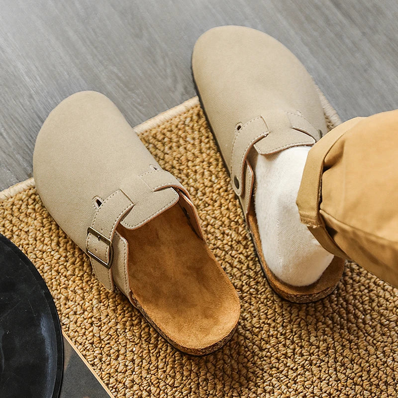 Fashion Men Mules Shoe with Arch Support Birkens Mens Shoes Men's Suede Sandals Retro Cork Clogs Unisex Classic Beach Тапочки