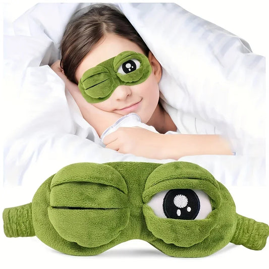3d sapo máscara de sono natural dormir sombra mulheres homens criativo dos desenhos animados macio portátil venda viagem escritório eyepatch