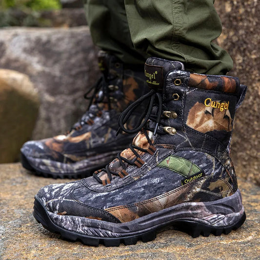 Men's Camouflage Tactical Boots Desert Waterproof Work Safety Shoes Mountaineering Shoes Ankle Boots Men's Outdoor Boots