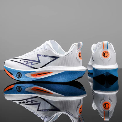 Men's Fashionable Casual and Comfortable Sports Running Shoes - Breathable Fabric Upper, Non-Slip and Wear-Resistant Cushioning Soles, Round-Toe Lace-Up Casual Running Shoes, Suitable for All Seasons
