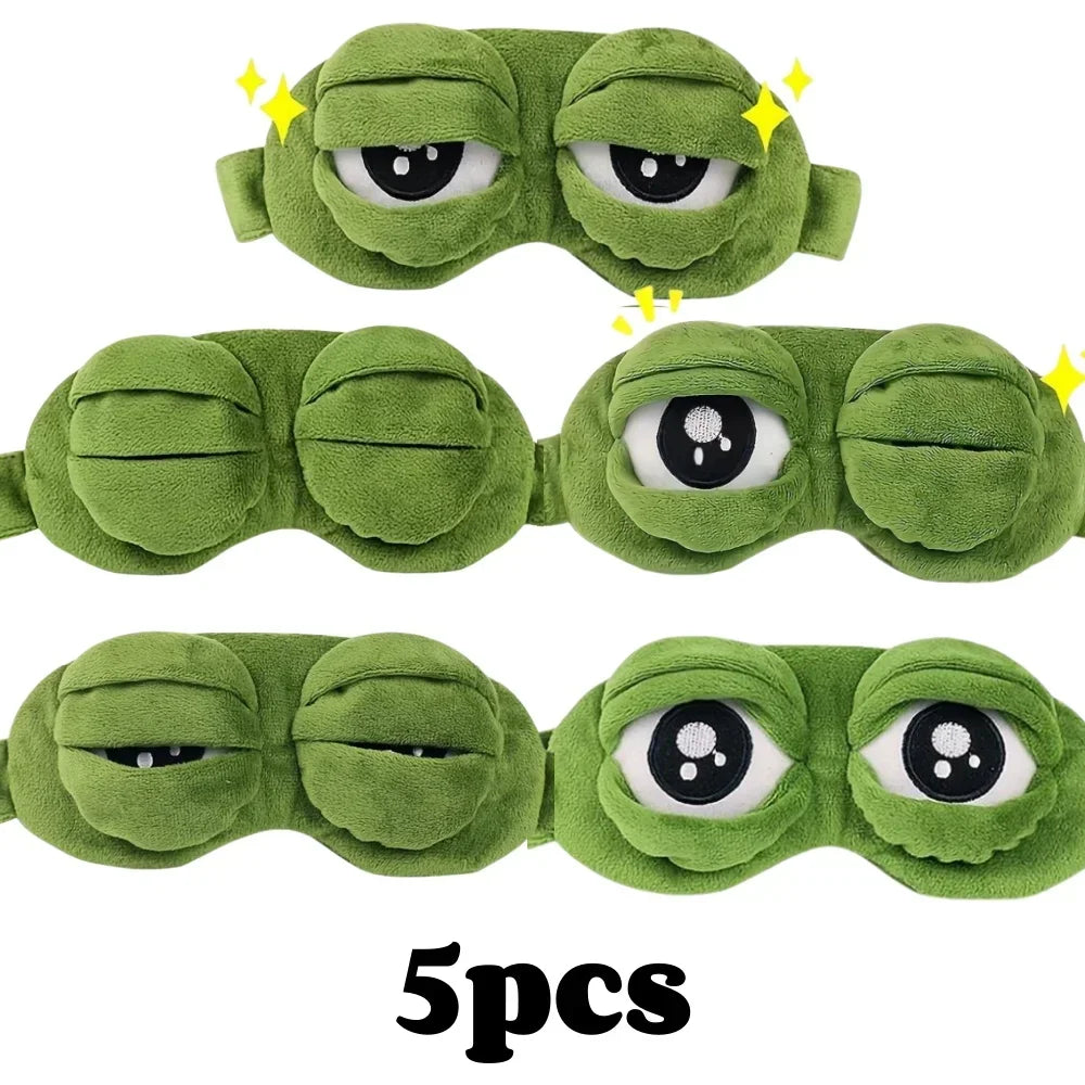 3D Frog Sleep Mask Natural Sleeping Shade Women Men Creative Cartoon Soft Portable Sale Travel Office Eyepatch