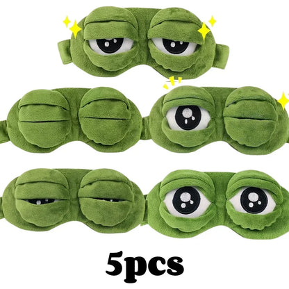 3D Frog Sleep Mask Natural Sleeping Shade Women Men Creative Cartoon Soft Portable Sale Travel Office Eyepatch