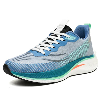 Unisex Running Shoes 2025 Autumn Breathable Mesh Sports Shoes Comfortable Lace-up Flat Sneakers for Men Women
