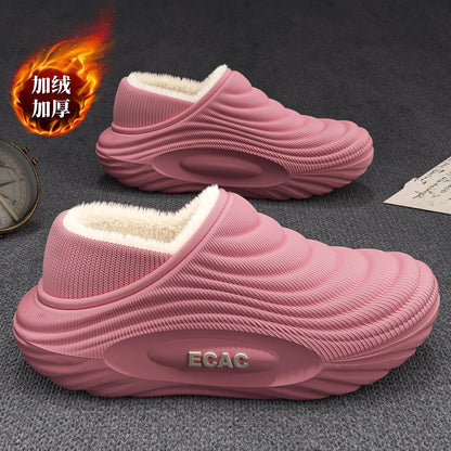 Winter Warm Slipper Women Fluffy Fur Plush Indoor Lazy Thermal Furry Home House Fuzzy Shoe Flat Flip Flop Ladies Slide Men Male