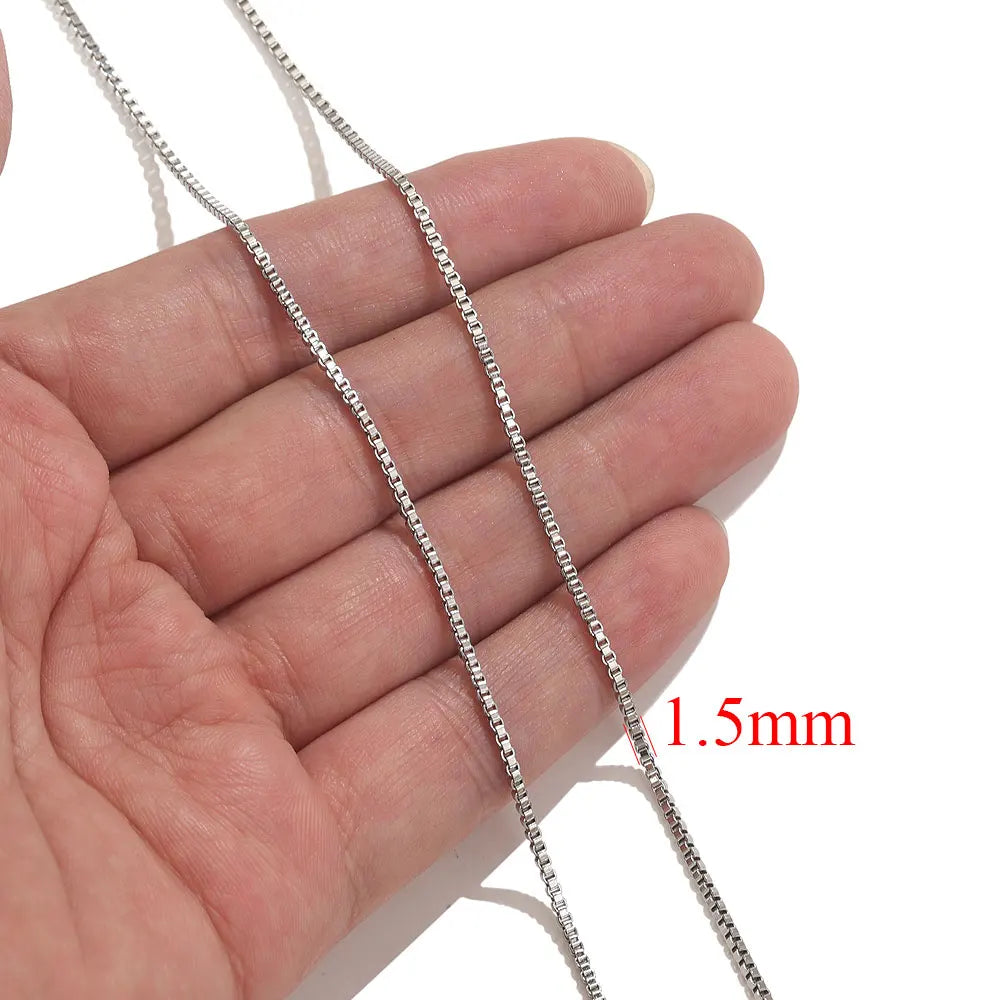 2-meter Lips Beads Chain Stainless Steel Cable Chains for Jewelry Making DIY Necklace Bracelet Accessories Gold Chain Findings