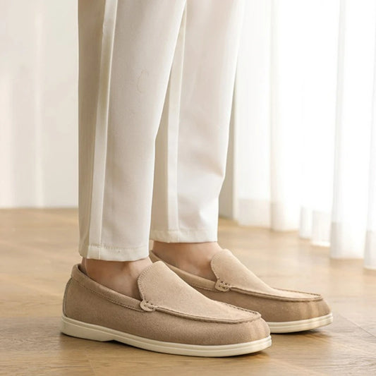 Men's Casual Shoes Suede Leather Loafers Classic British Style Men Shoes Lightweight Soft Moccasins Male Slip on Driving Flats