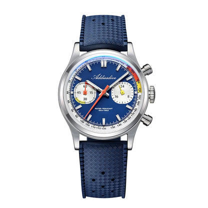 ADDIESDIVE New Men Watch 38mm VK64 Chronograph Fluororubber Luxury Domed Glass BGW9 Luminous 100m Waterproof Quartz Wristwatch