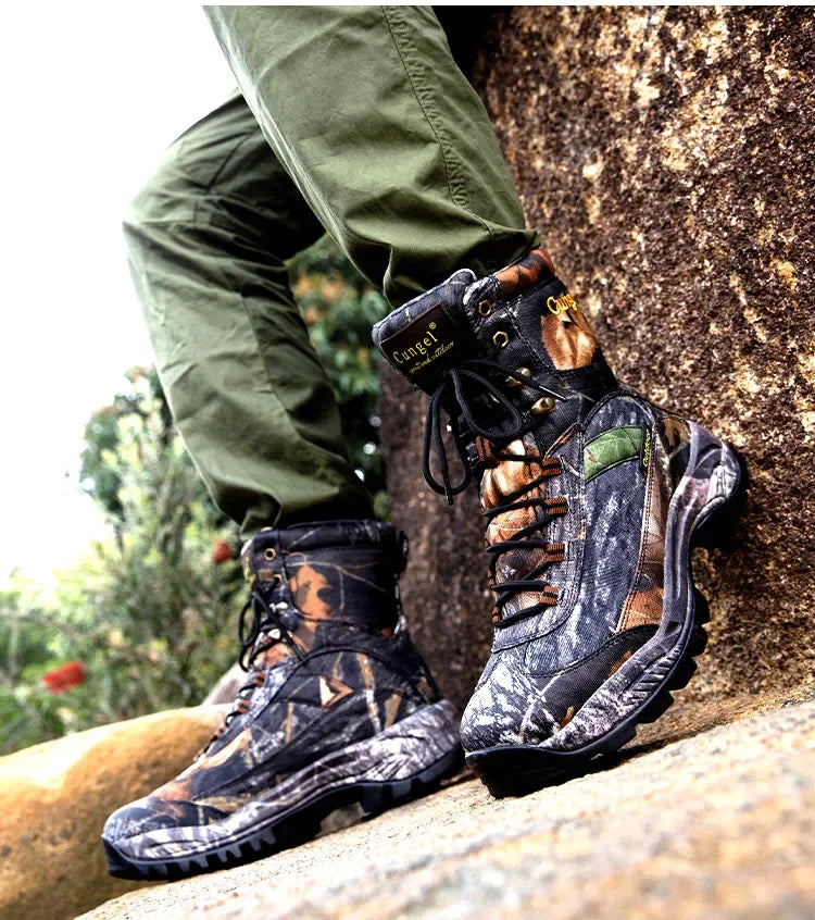 Men's Camouflage Tactical Boots Desert Waterproof Work Safety Shoes Mountaineering Shoes Ankle Boots Men's Outdoor Boots
