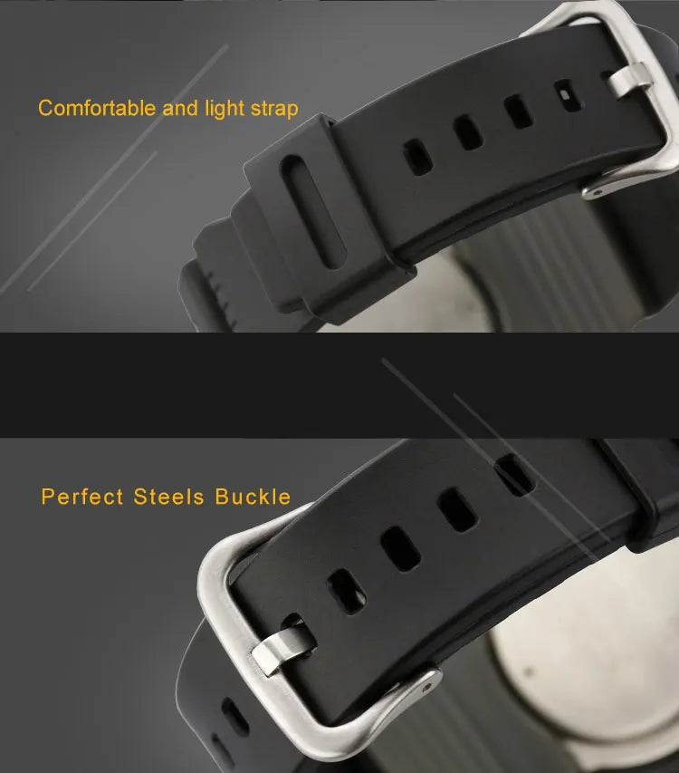 SUNROAD New 715A Sports Watch Altimeter Men's Digital Watches For Men Fishing Clock 3ATM Waterproof Present Reloj Hombre