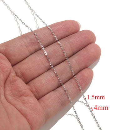 2-meter Lips Beads Chain Stainless Steel Cable Chains for Jewelry Making DIY Necklace Bracelet Accessories Gold Chain Findings