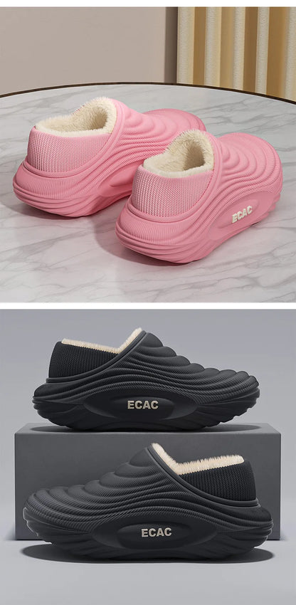 Winter Warm Slipper Women Fluffy Fur Plush Indoor Lazy Thermal Furry Home House Fuzzy Shoe Flat Flip Flop Ladies Slide Men Male