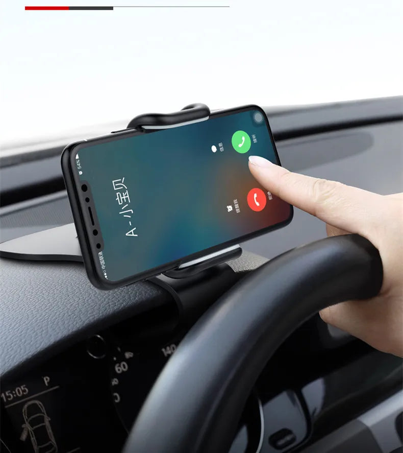 360° rotating car phone holder, universal car dashboard mount, self-gripping mount, fixed phone holder.