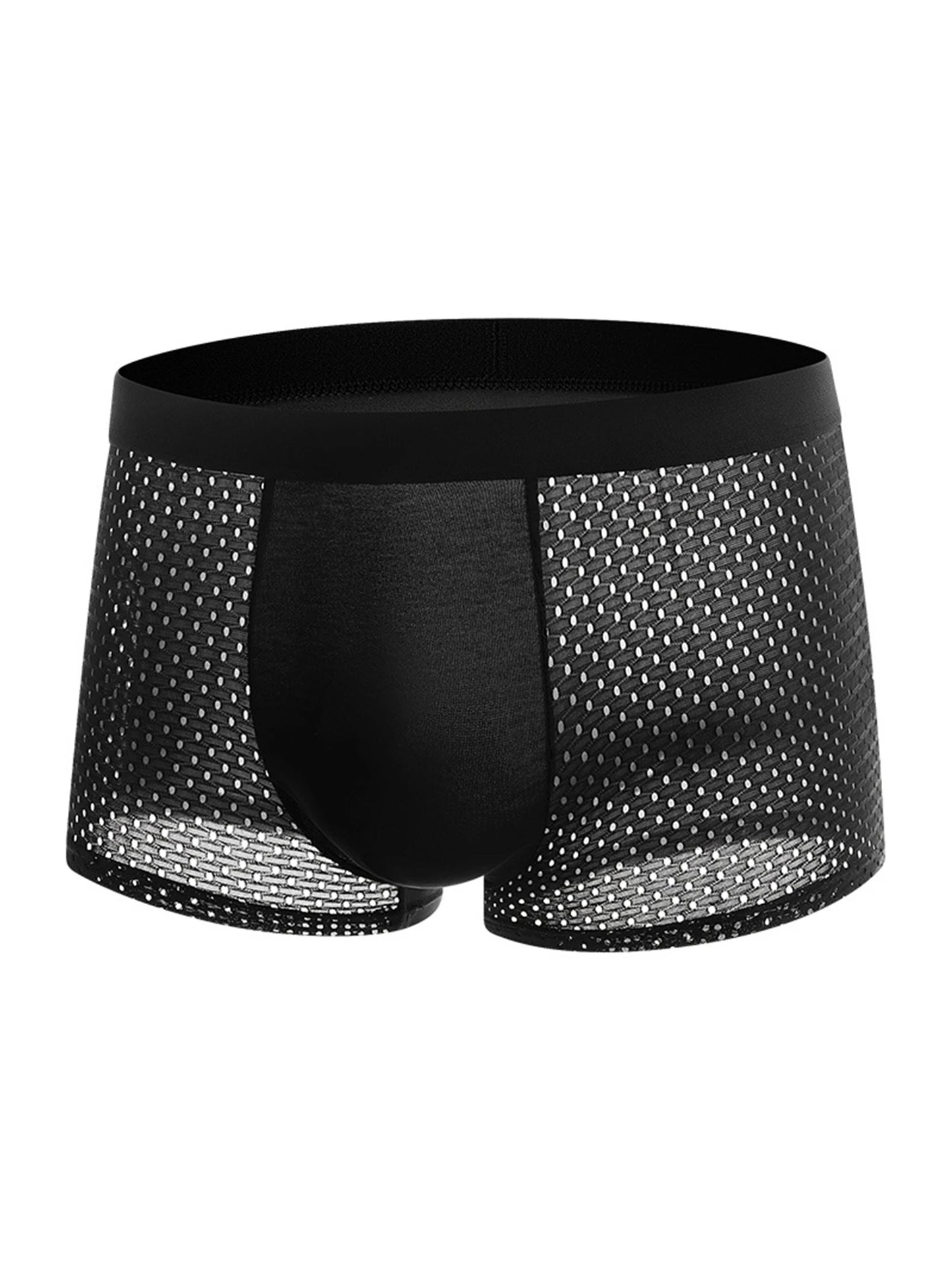 8pcs/set Men's Underwear Ice Silk Mesh Men Panties Breathable Traceless Fashion Panties Male Solid Color Boxer Shorts