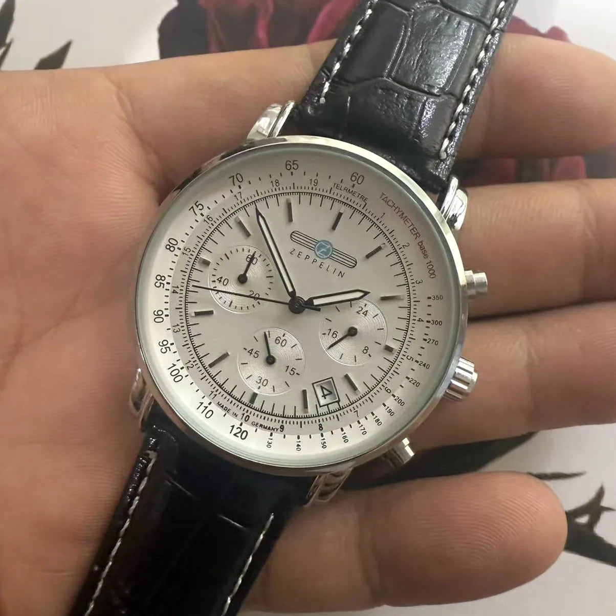 2026 new Zeppelin men's watch retro small three needle chronograph hands luxury gift 8886M series watch