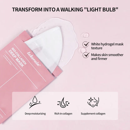 Bio-Collagen Deep Face Mask Shrink Pores Deep Hydrating Overnight Mask Moisturizing Refreshing Brightening Face Skin Care