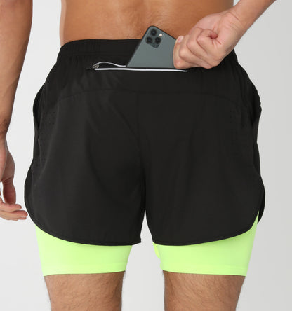 Gym Shorts Men Running Shorts with Liner Pockets Towel Loop Quick Dry Lightweight Workout Men's Breathable Athletic Sport Shorts