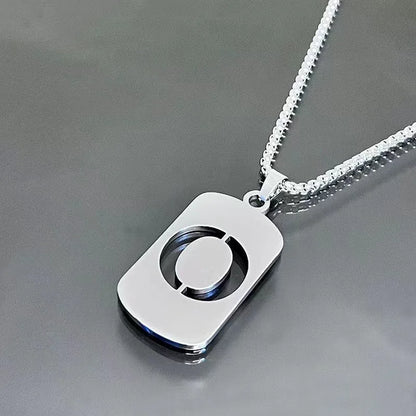 Stainless steel Men Women Pendant Necklace Hollow 26 Mother Without Plating Design  Style Hip Hop Chain for Daily Wear and Gift