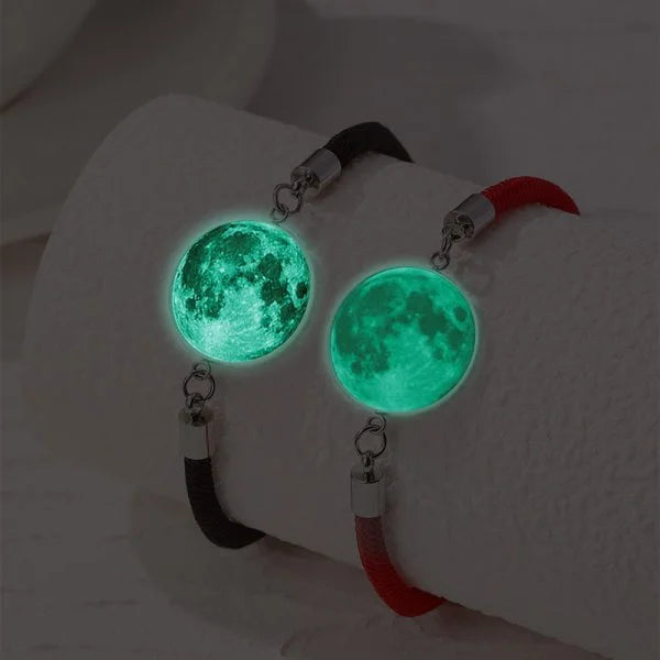 2 PCS/Set Butterfly Couples Pendant Luminous Bracelet For Women Lover Black Rope Charm Friendship Girlfriend Party Jewelry Gift