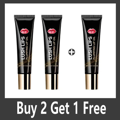 Lip plumper oil, instant volumizer, increases lip elasticity, long-lasting hydration, lip gloss, sexy beauty makeup.