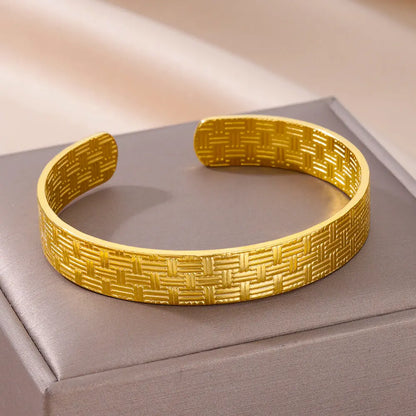 Stainless Steel Bangles Bracelets for women Trendy Aesthetic Opening Bangles Jewelry Wedding Gift pulseras mujer bijoux