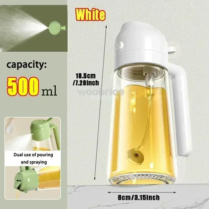 Dual Purpose Glass Oil Bottle Kitchen Spray Oil Sprayer Bottle Kitchen Oils Spray Can Leakproof Oil Spray Bottle Household