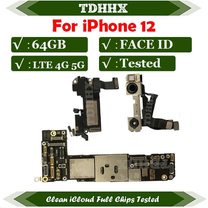 Clean iCloud Mainboard for iPhone 12 MINI Motherboard With Face ID Plate Full Tested Working Logic Board Support Update 12MINI