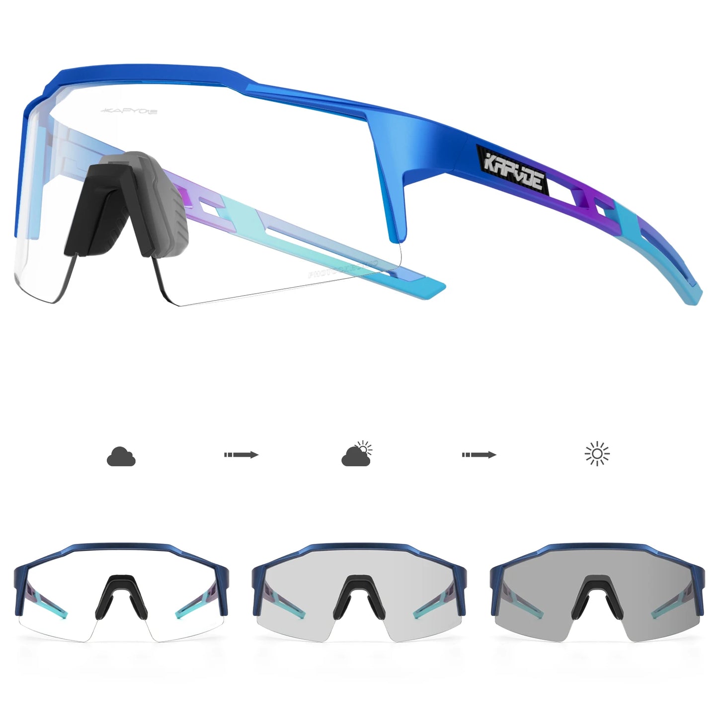 Kapvoe Bike Sunglasses Cycling Glasses for Man MTB Goggles Women Outdoor Camping Hiking Sports  UV400 Riding Bicycle Eyewear
