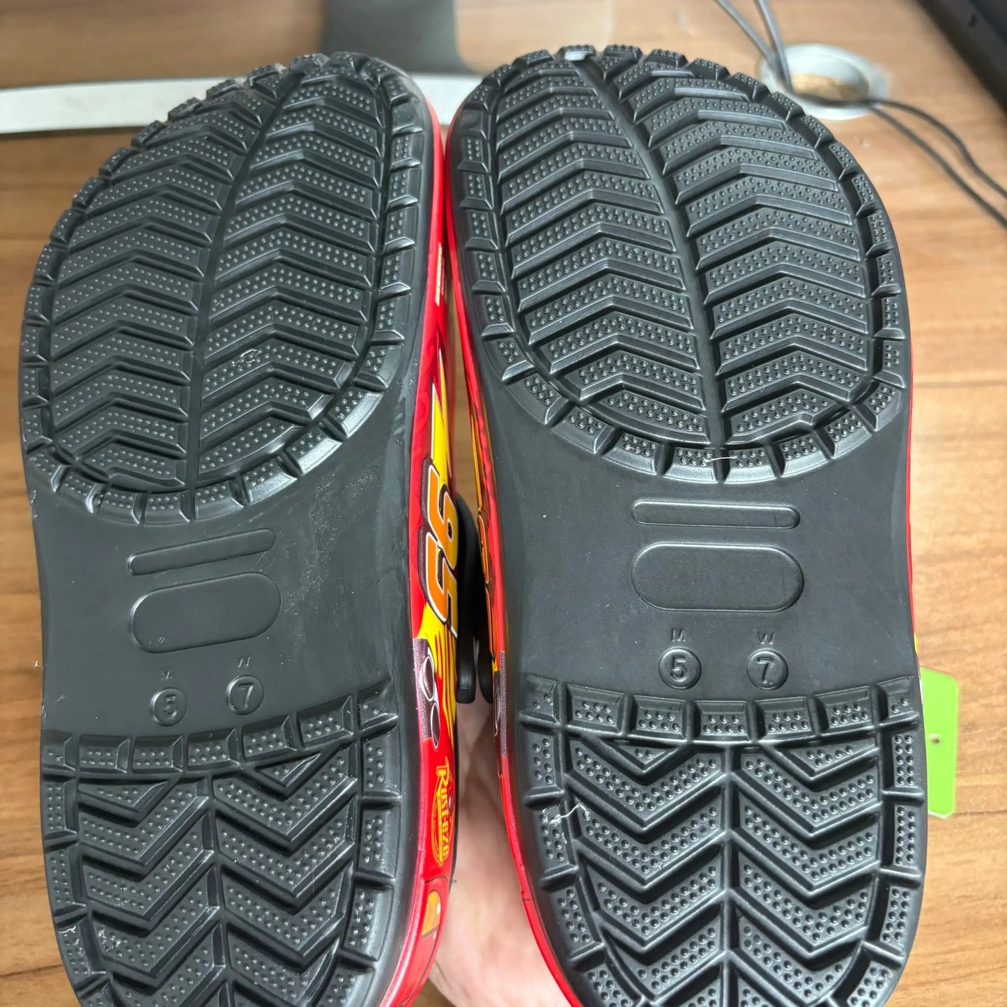 Mcqueens Pixar Cars Cartoon Kawaii Waterproof Breathable Eva Slippers For Adults Solid Outdoor Sandals With Holes Casual Shoes
