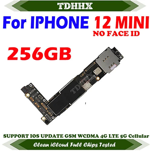 Clean iCloud Mainboard for iPhone 12 MINI Motherboard With Face ID Plate Full Tested Working Logic Board Support Update 12MINI