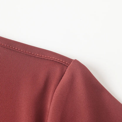 Men's Ultra Stretch Short Sleeve T-Shirt Business Casual Breathable Stretchable Abrasion-Resistant Solid Color Short Sleeve Shirt