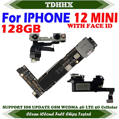CleaniCloud Full Working Well Mainboard for iPhone 12Pro / 12 Pro MAX Motherboard with Face ID OK Main Logic Board 12Mini
