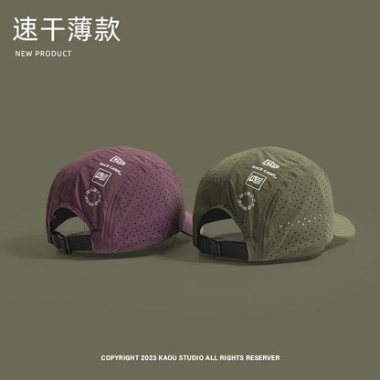 Summer 5 panel Baseball Caps for Men and Women Outdoor Camping cap Sun Protection Quick-drying Running Hat Breathable Golf Hat